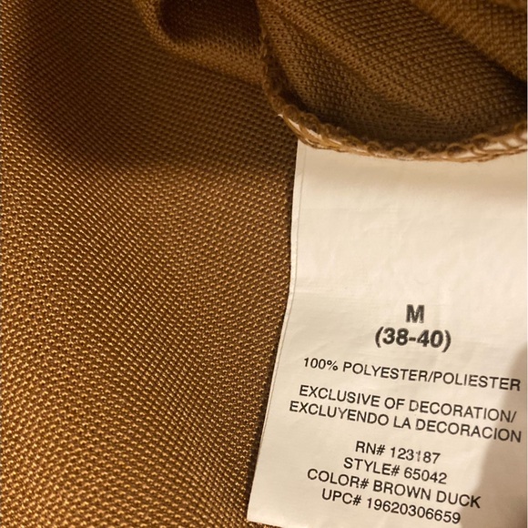 Wrangler Workwear Men’s Medium Brown Duck Short Sleeve Performance Tee - Picture 4 of 5